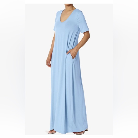 BN Zenana Premium Spring Blue Maxi Dress Various - Picture 3 of 8